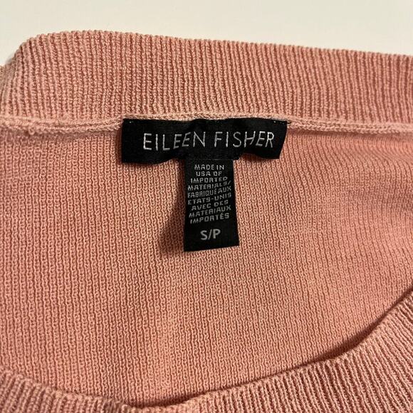Eileen Fisher‎ Long Sleeve Sweater Pink Size Small Tencel Blend Lightweight Knit - Picture 3 of 6